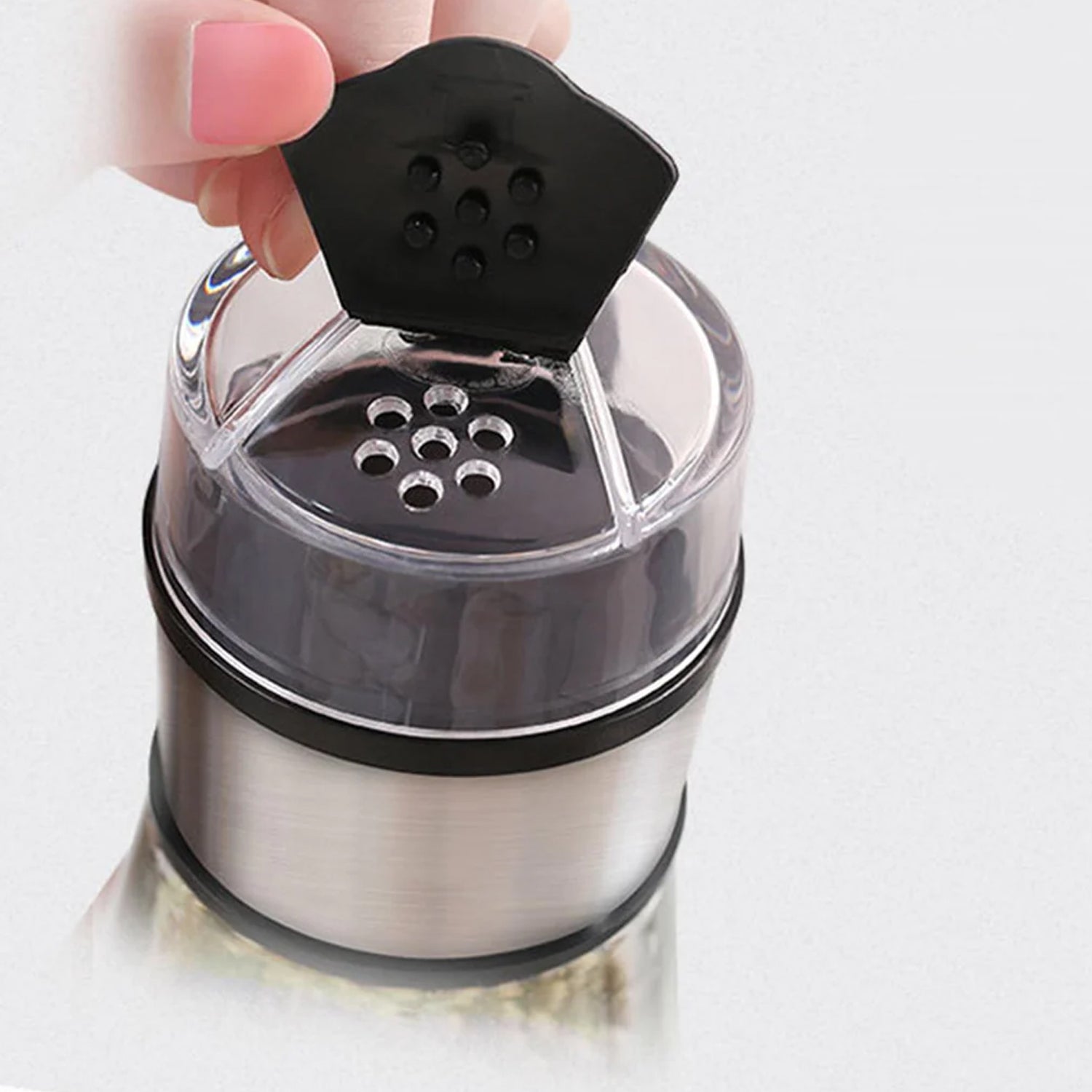 5226 Salt Control Bottle Transparent Moisture Proof with Lid Pepper Shakers Bottles for Kitchen DeoDap 5226 Salt Control Bottle Transparent Moisture Proof with Lid Pepper Shakers Bottles for Kitchen DeoDap